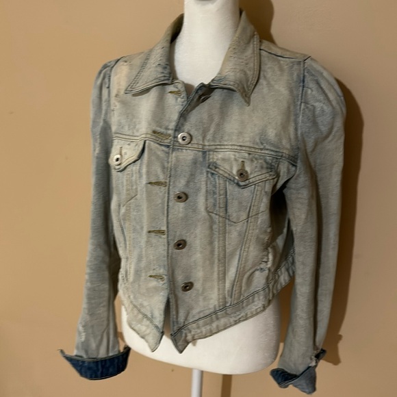Dance & marvel distressed denim jacket size M very gentle use - Picture 1 of 5